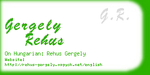 gergely rehus business card